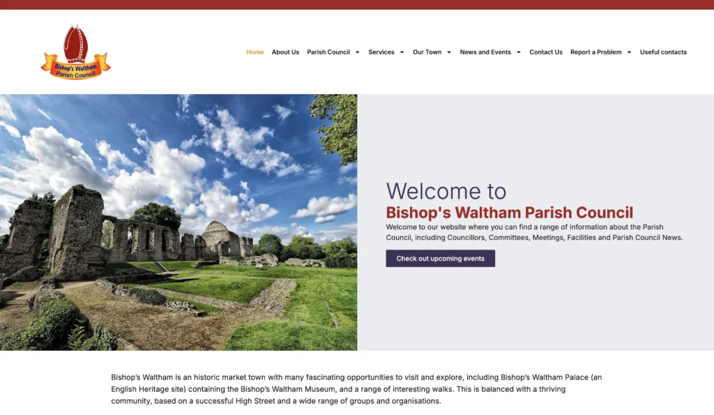 Bishop's Waltham Parish Council Website Design