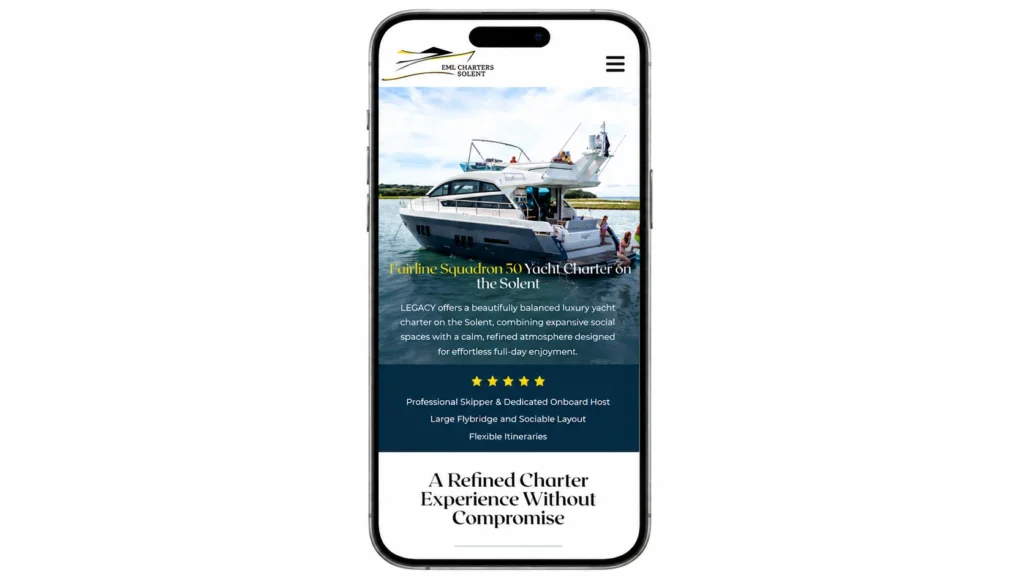 EML Charters Responsive design