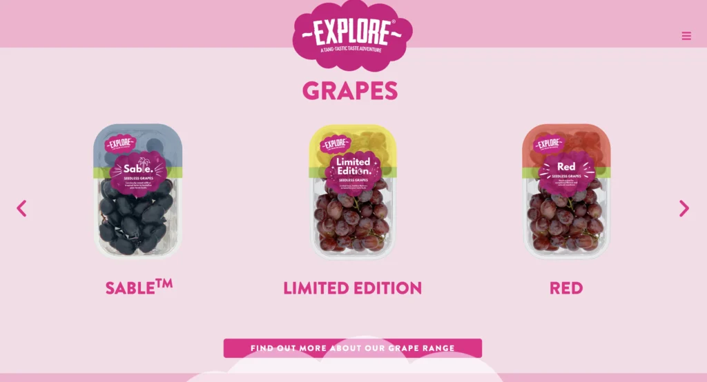 Explore Grapes - Website Redesign