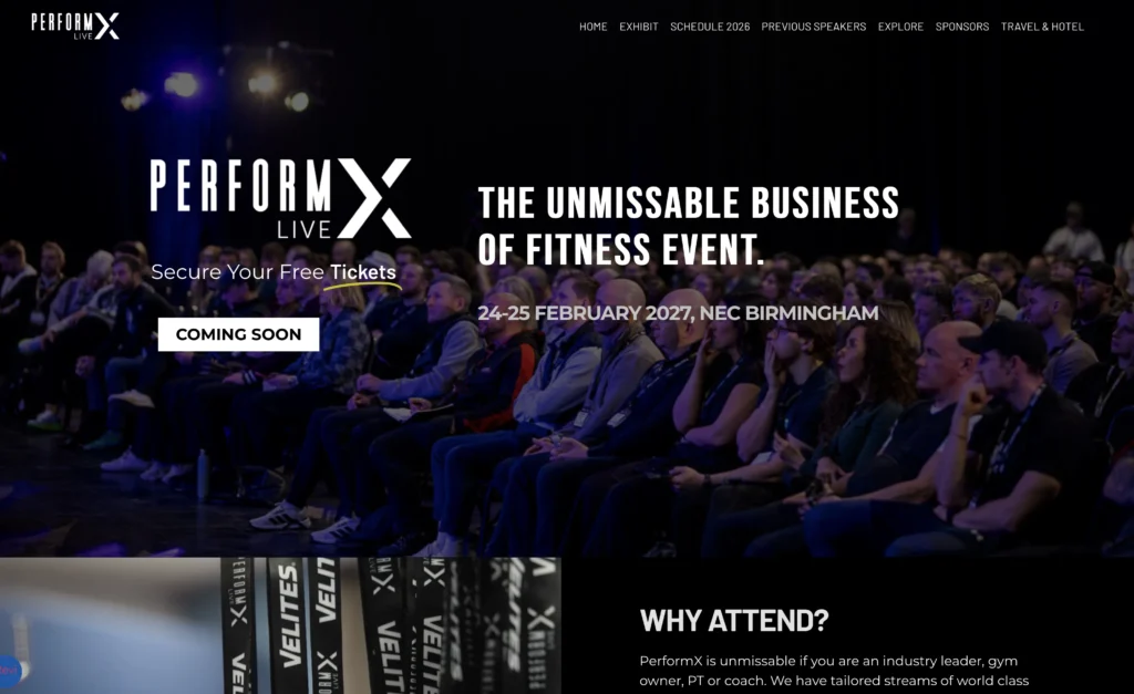 PerformX Live - Website Design