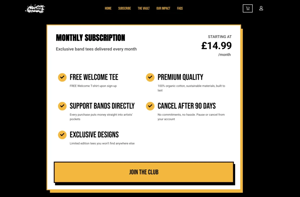 Subscription website development